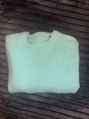 Light Aqua 100 percent Cashmere Crewneck Women's Sweater sz XL